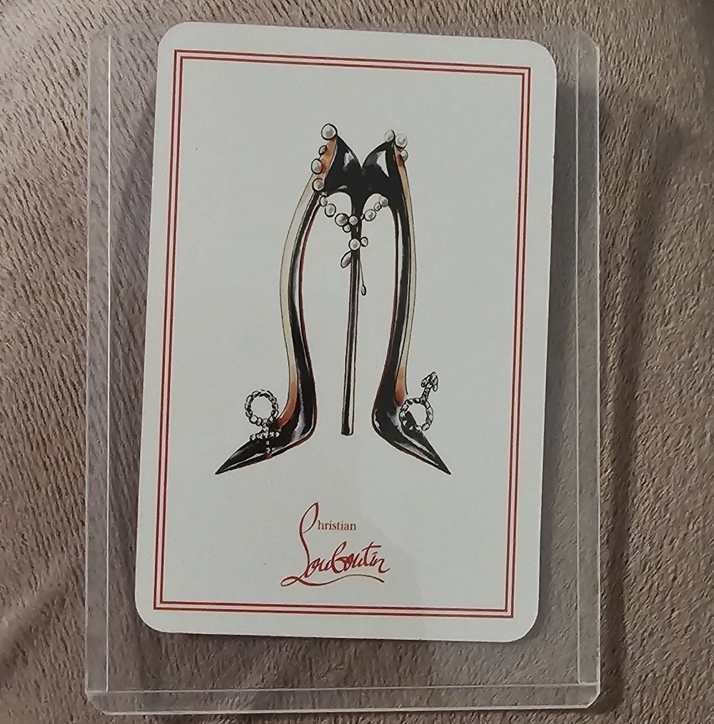 Christian Louboutin High Heel Art Card with Red Accents
